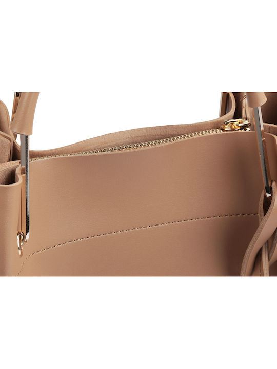 Damentasche Schultertasche Beige