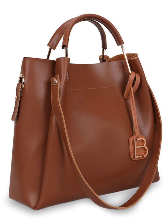Damentasche Schultertasche Tabac Braun