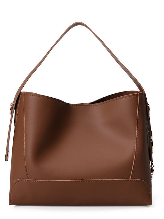 Set Damentasche Schultertasche Tabac Braun