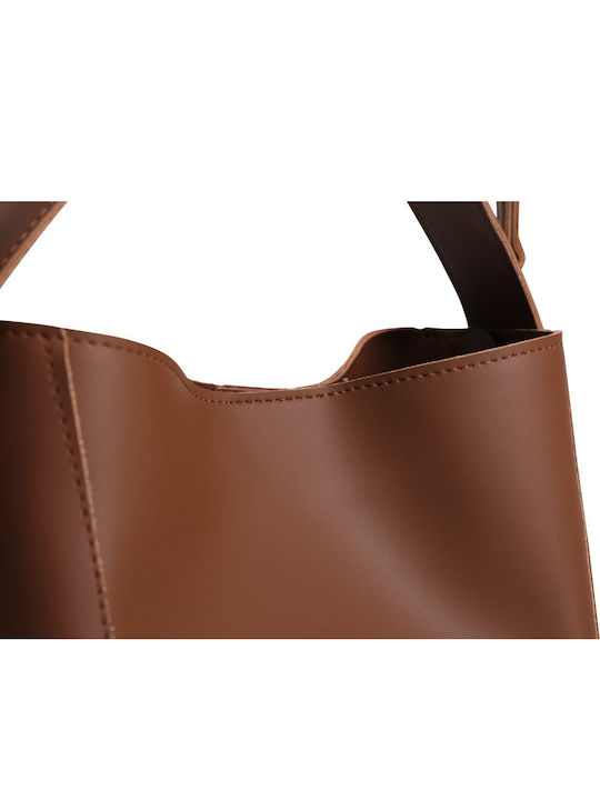 Set Damentasche Schultertasche Tabac Braun
