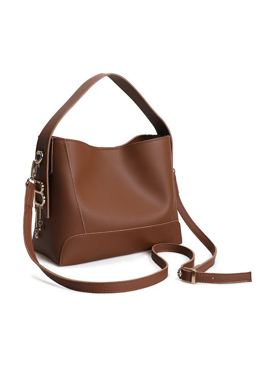 Set Damentasche Schultertasche Tabac Braun
