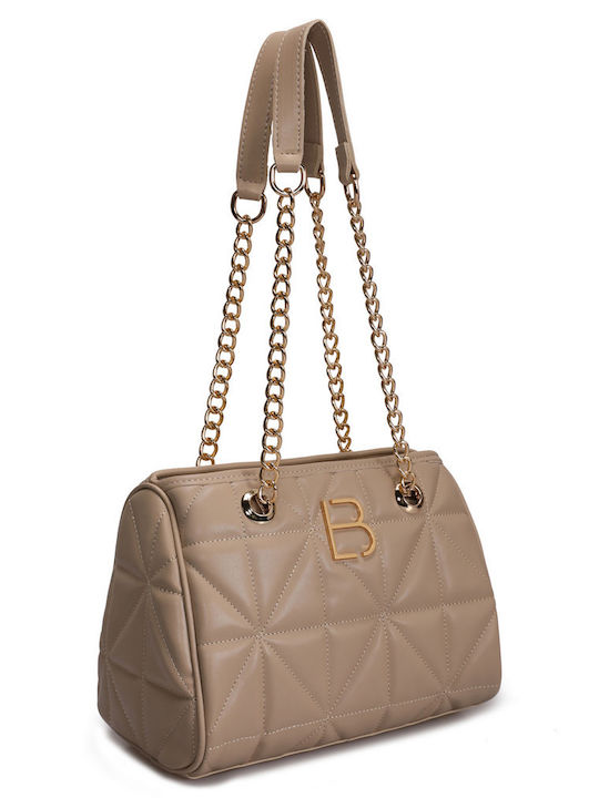 Damentasche Schultertasche Beige