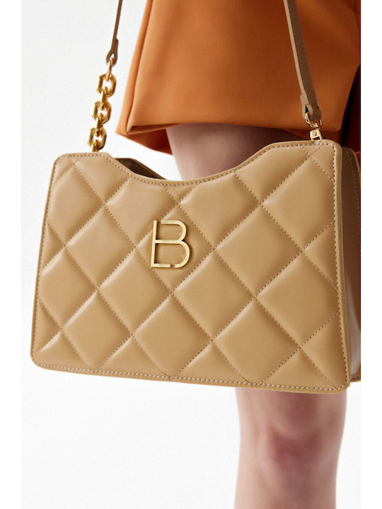 Damentasche Schultertasche Beige