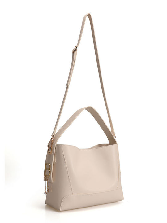 Damentasche Schultertasche Beige