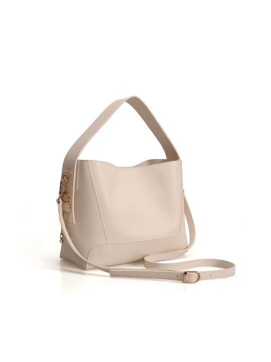 Damentasche Schultertasche Beige