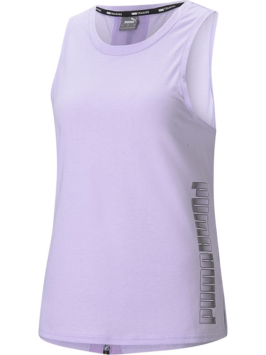 Damen Sommer Ärmellose Bluse Flieder