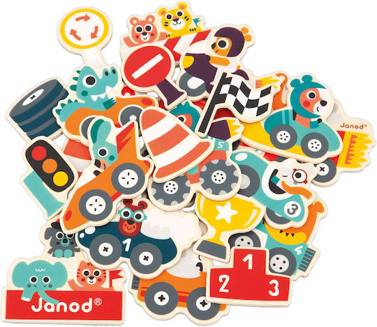 Janod Magnetic Construction Toy Cars for Children 2+ Years