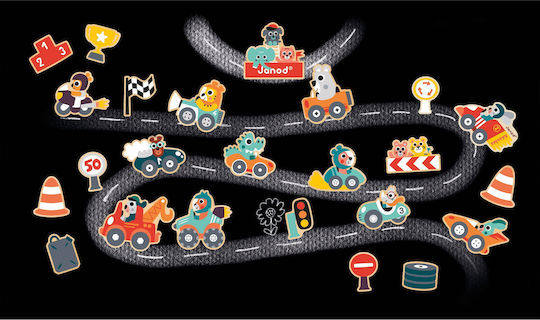 Janod Magnetic Construction Toy Cars for Children 2+ Years