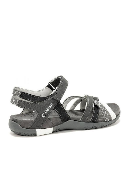 Flache Sandalen für Damen Sportlich in Schwarz Farbe