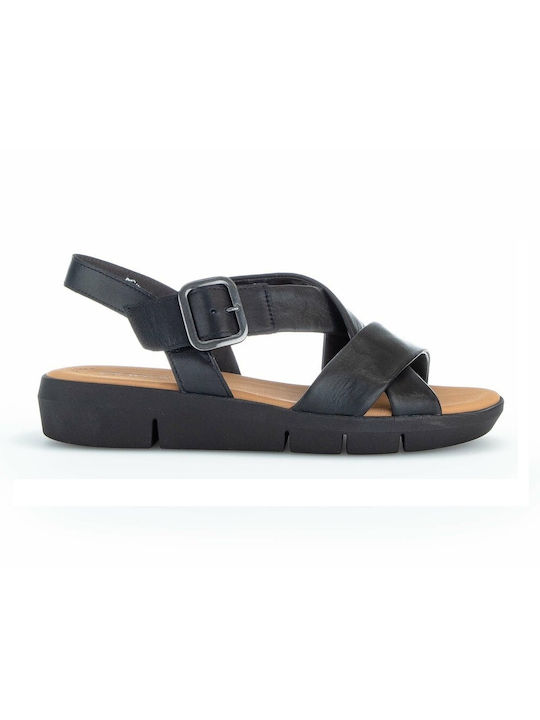 Gabor Women's Flat Sandals Anatomic in Black Color