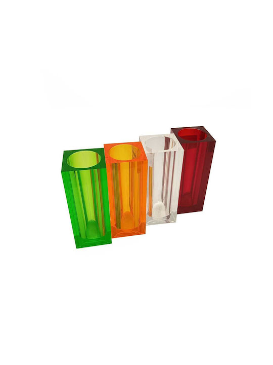 Βază decorativă Plastic Portocaliu 5x5x12.5cm 1buc