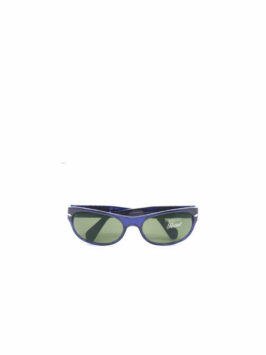 Persol Men's Sunglasses with Blue Acetate Frame and Green Lenses 2603-S 18131