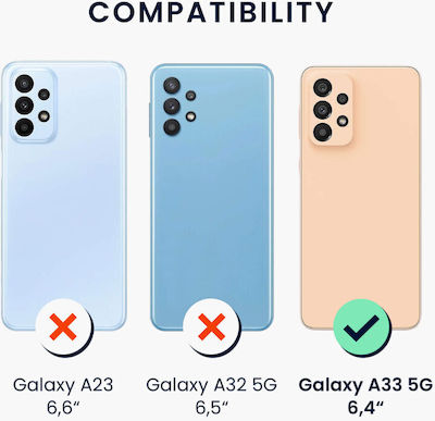 KWmobile Rubberized Umschlag Rückseite Silikon Schwarz (Galaxy A33 5G)