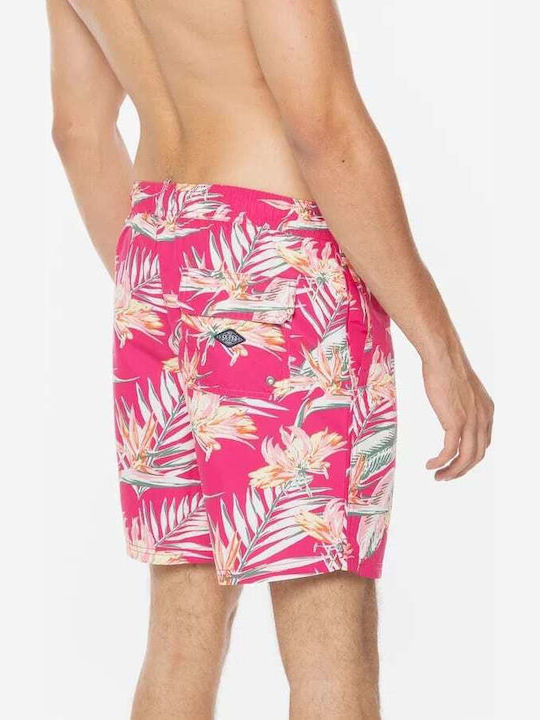 Superdry Ovin Vintage Hawaiian Ανδρικό Μαγιό Σορτς Κόκκινο Floral