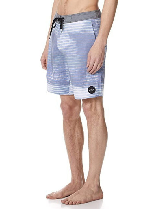 RVCA Men's Swimwear Bermuda Blue with Patterns