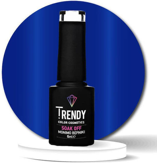 Trendy Color Cosmetics Halb-permanenter Nagellack No117 Metallic Blue 6ml 1Stück