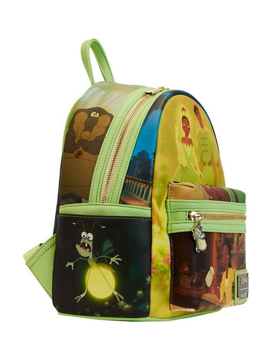 Loungefly The Princess & the Frog Princess Scene Kids Bag Backpack Green 24cmx17cmx30cmcm Princess Frog Princess Scene Mini