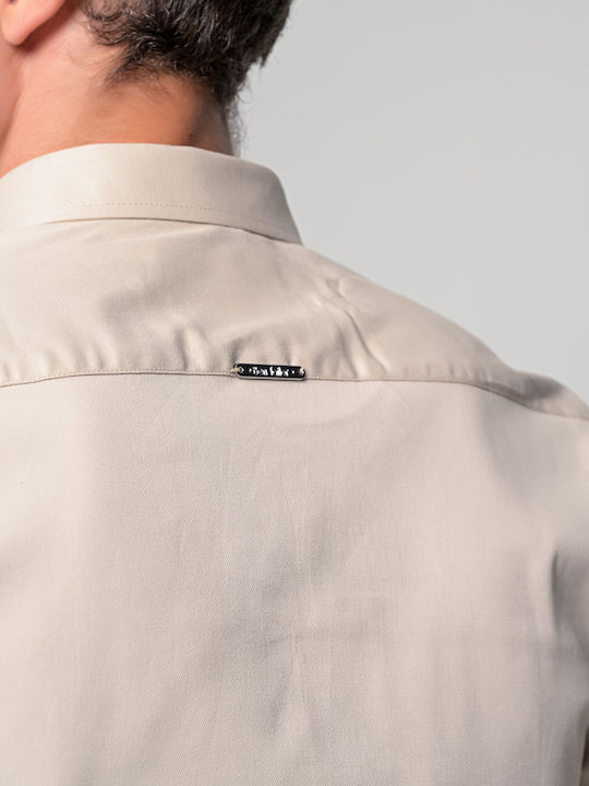 Harmony Long-sleeved Cotton Shirt Beige