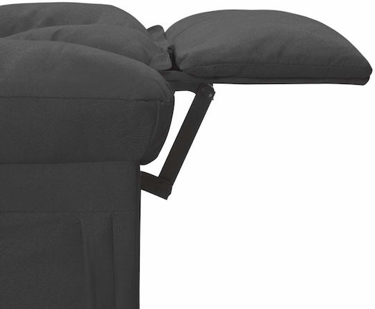 Massage Relax Armchair with Footstool Σκούρο Γκρι 74x99x102cm
