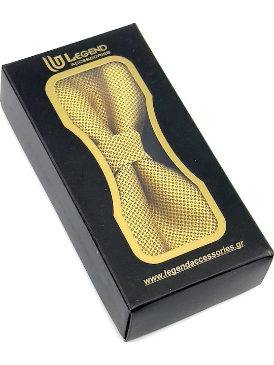Legend Accessories Set Papion din material textil cu batista Auriu