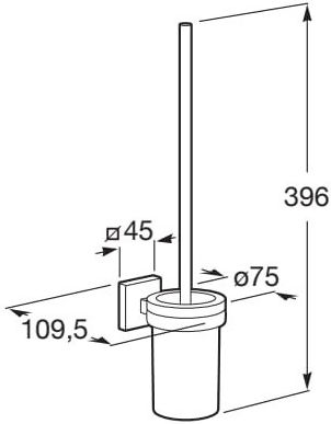 Roca Glass Toilet Brush