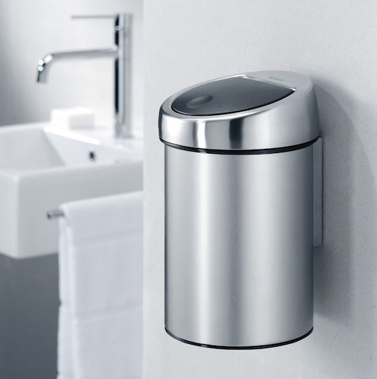 Brabantia Inox Καλαθάκι Μπάνιου 3lt Ασημί