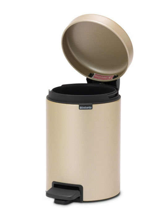 Brabantia NewIcon Inox Καλαθάκι Μπάνιου 3lt Μπεζ