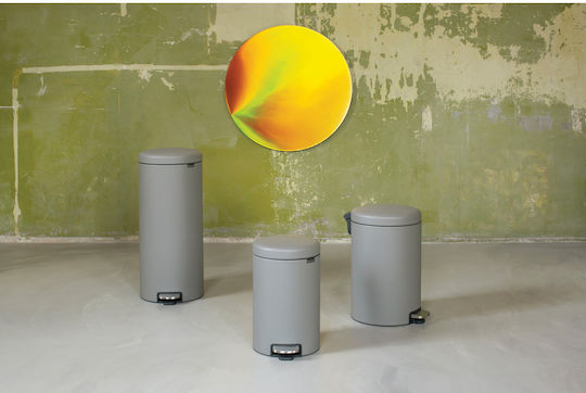 Brabantia NewIcon Πλαστικό Καλαθάκι Μπάνιου 12lt Γκρι