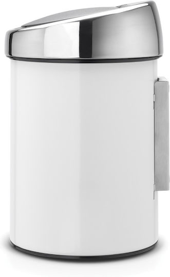 Brabantia Bin 647216 Inox Bathroom Basket 3lt White