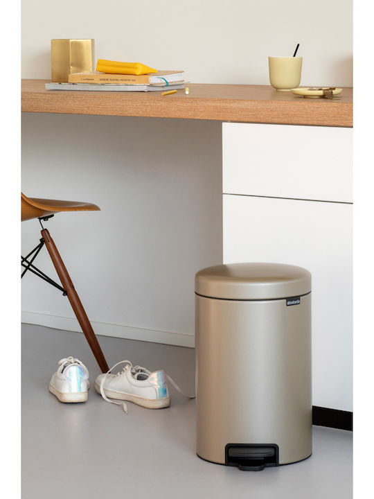 Brabantia NewIcon Inox Банята кошче 12лт Сребрист
