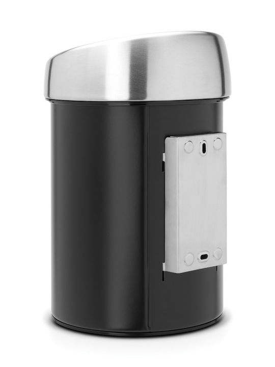 Brabantia Inox Καλαθάκι Μπάνιου 3lt Μαύρο