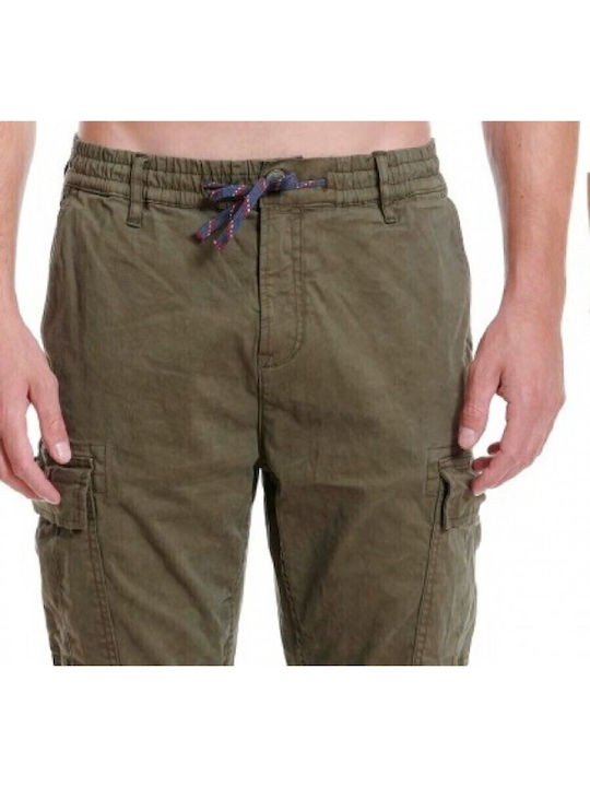 Trousers Cargo Elastic in Regular Fit Khaki