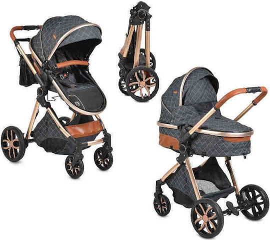 Cangaroo Alma Adjustable 2 in 1 Baby Stroller Suitable for Newborn Black 7.5kg
