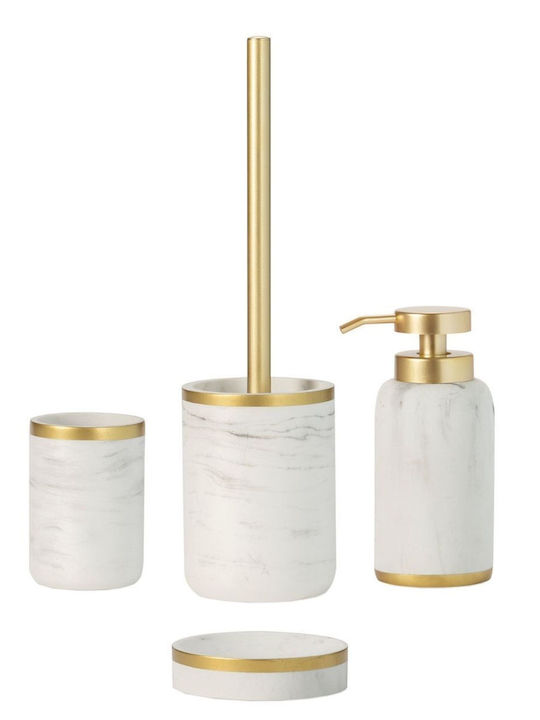 Andrea House Ceramică Coș de gunoi pentru baie Alb