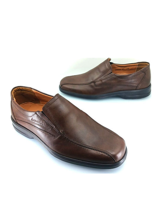Δερμάτινα Ανδρικά Loafers σε Καφέ Χρώμα