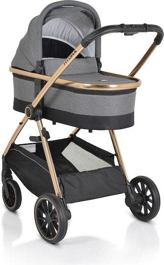 Cangaroo Hydra Adjustable 2 in 1 Baby Stroller Suitable for Newborn Gray