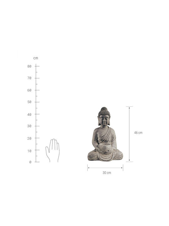 Butlers Buddha Кандилник Полирезин в Сив Цвят 33x29.5x33бр 1бр