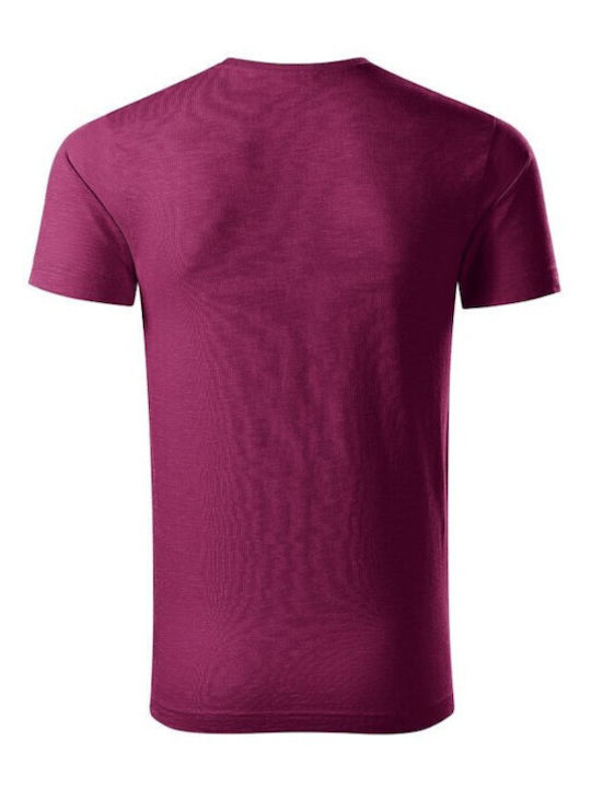 Malfini Ανδρικό Διαφημιστικό T-shirt Κοντομάνικο σε Μωβ Χρώμα