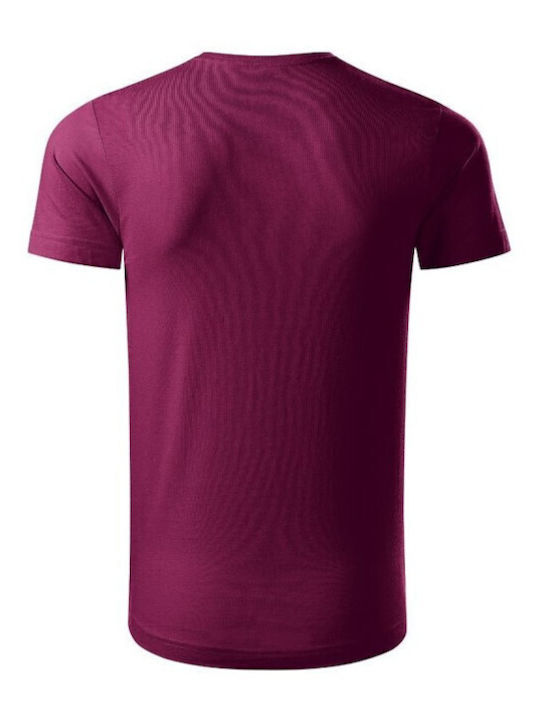 Malfini Ανδρικό Διαφημιστικό T-shirt Κοντομάνικο σε Μωβ Χρώμα
