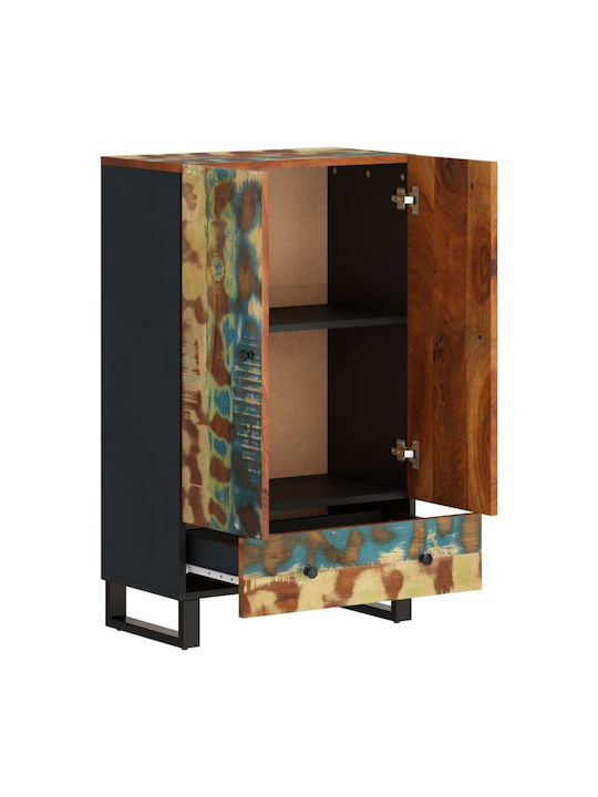 Sideboard made of Solid Wood with Drawers Multicolor 60x33x100cm