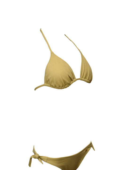 Set Bikini Τριγωνάκι & Brazil Χρυσό