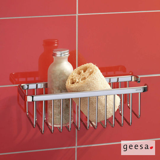 Geesa Επιτοίχια Σπογγοθήκη Μεταλλική Ασημί