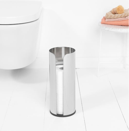 Brabantia Χαρτοθήκη Δαπέδου Μεταλλική Ασημί