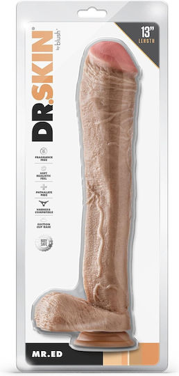 Dr. Skin Mr. Ed Ρεαλιστικό Dildo με Όρχεις και Βεντούζα Flesh 33cm