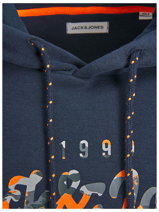 Jack & Jones Herren Sweatshirt mit Kapuze Marineblau