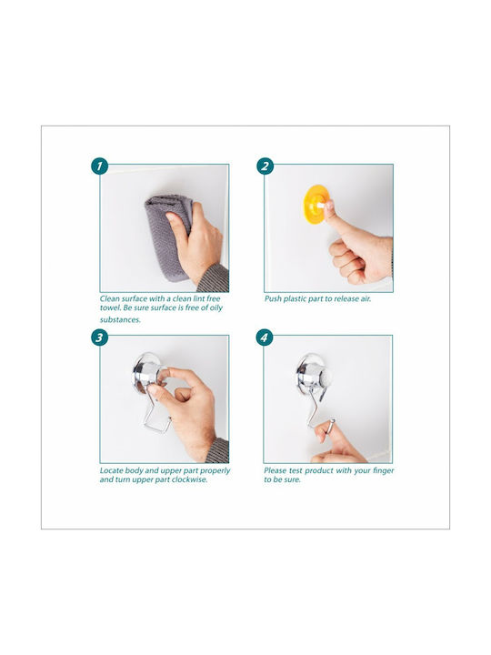 Tekno-Tel Wall-mounted Soap Dish Plastic with Suction Cup Silver