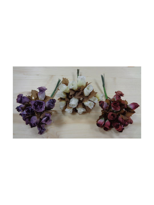 Palma Emporio Bouquet of Artificial Flowers Rose Purple 1pcs