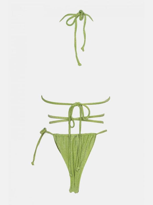Set Bikini Triangle and Brazil High Waist Green