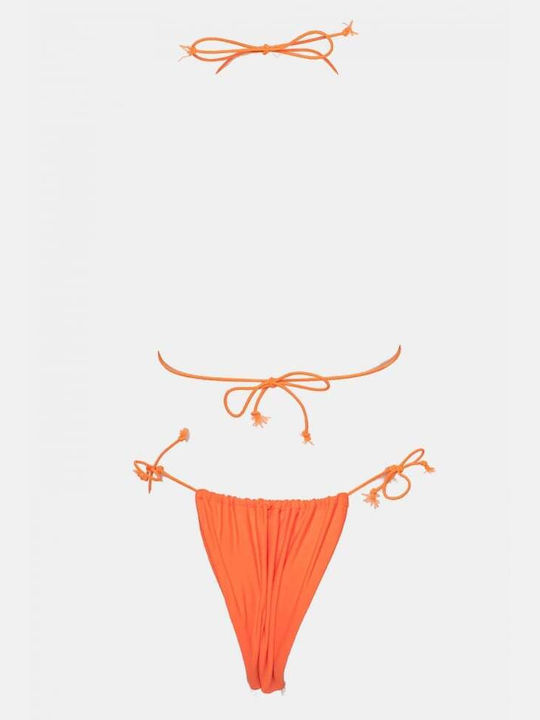 Bikini-Set Dreieck mit Abnehmbarer Verstärkung Orange