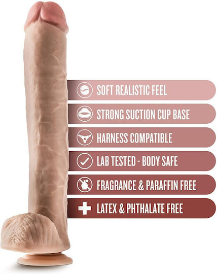 Dr. Skin Dr. Michael Ρεαλιστικό Dildo με Όρχεις και Βεντούζα Flesh 36cm